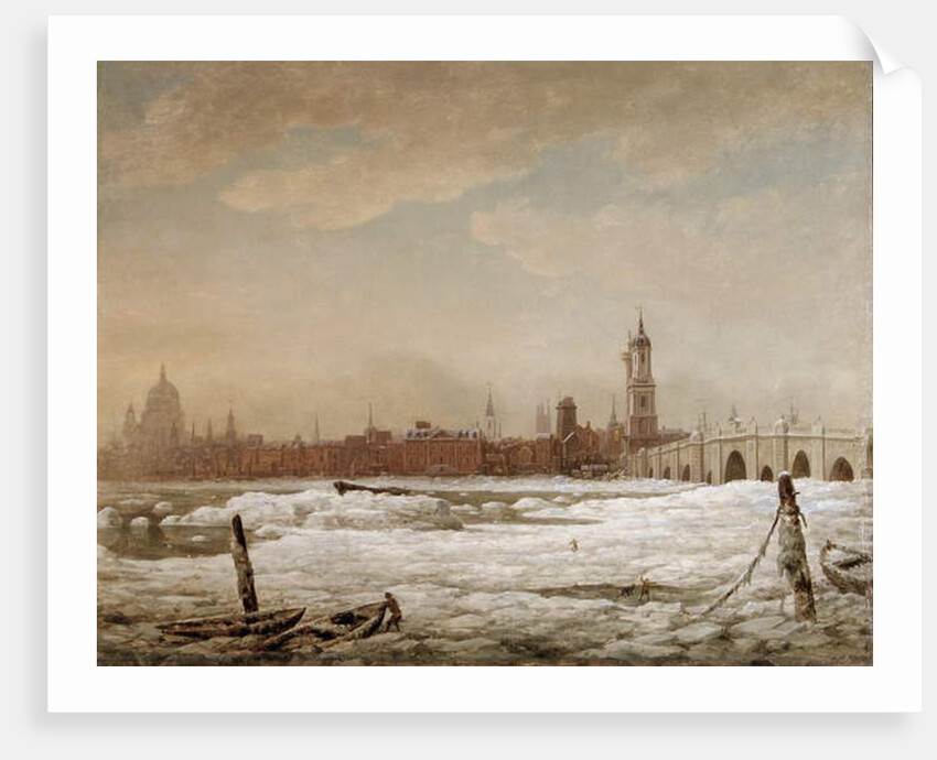 London Bridge in the Great Frost of 1776, 1776 by William Marlow