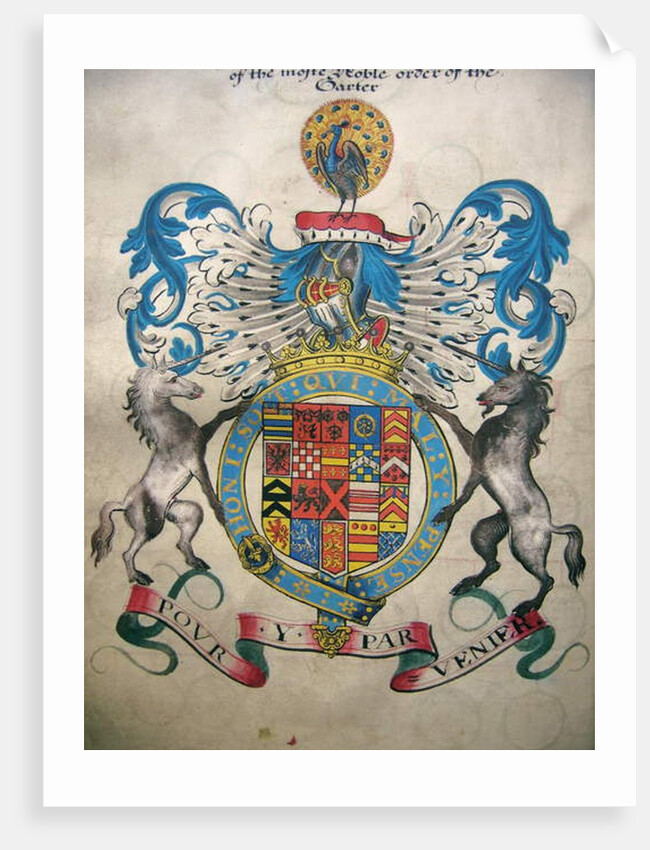 The Coat of Arms of Francis, 6th Earl of Rutland by English School