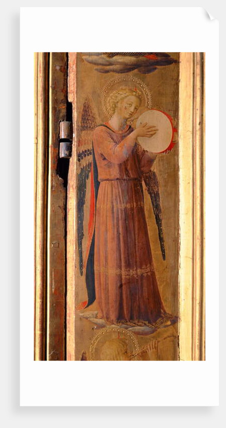 Angel Playing a Tambourine, detail from the Linaiuoli Triptych, 1433 by Fra (c.1387-1455) Angelico