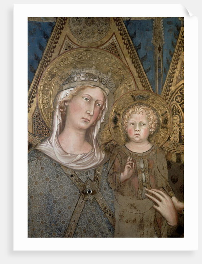 Maesta, detail of the Madonna and Child, 1315 by Simone Martini