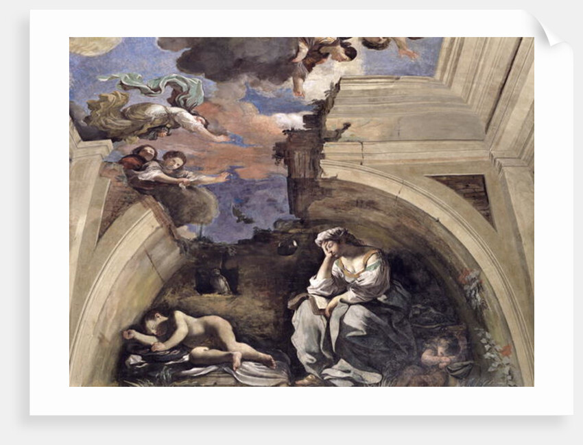 The 'Sala di Aurora' detail of an Allegory of Night, 1621 by Guercino