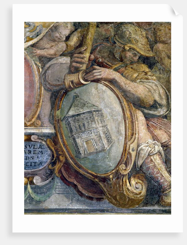 Bedroom, detail of frieze depicting towns and buildings under Medici control, the Baptistery of S. Giovanni, Florence, 1564-75 by Nanni di B. Bigio & Bartolomeo Ammannati (1511-92)