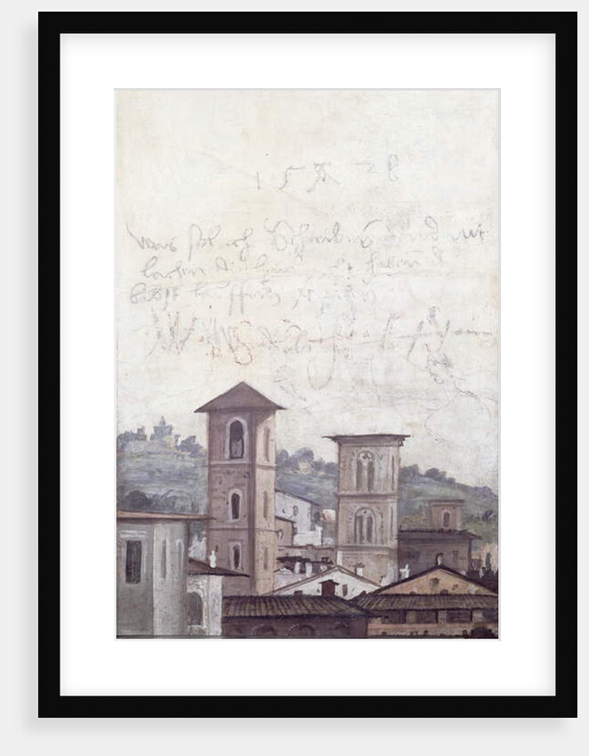 The 'Sala delle Prospettive' detail depicting a view of Rome, 1518-19 by Baldassarre Peruzzi