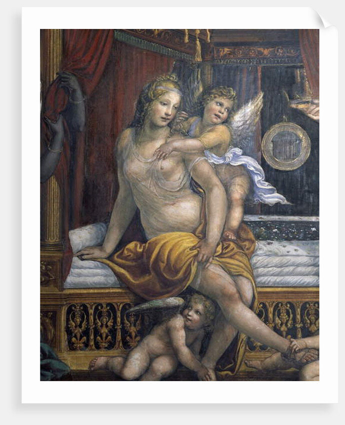 The 'Sala delle Nozze di Alessandro e Rossana' and Roxanne) detail of Roxanne seated on her bed, c.1513 by Giovanni Antonio Bazzi Sodoma