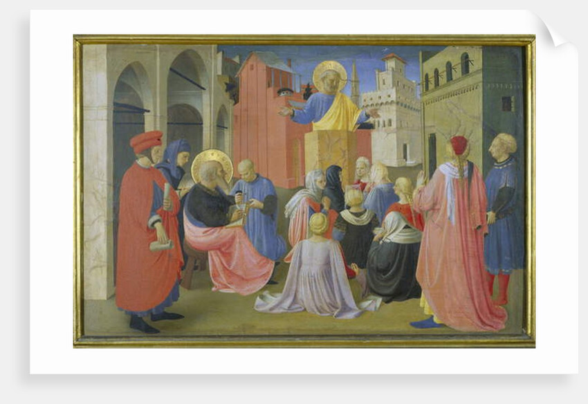 St. Peter Preaching, predella from the Linaiuoli Triptych, 1433 by Fra Angelico