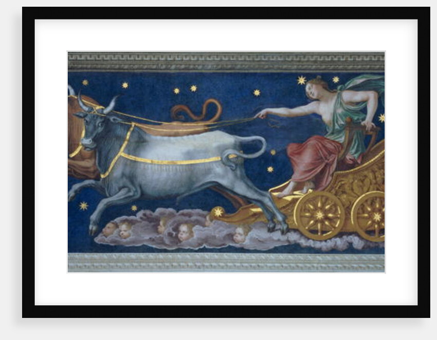 The Nymph Callisto on Jupiter's Chariot, ceiling decoration from the 'Sala di Galatea', 1511-12 by Baldassarre Peruzzi