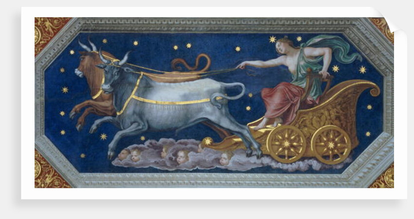 The Nymph Callisto on Jupiter's Chariot, ceiling decoration from the 'Sala di Galatea', 1511-12 by Baldassarre Peruzzi