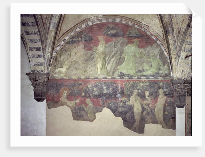 The Creation of the Animals and of Adam the Creation of Eve and the Original Sin lunette by Paolo Uccello