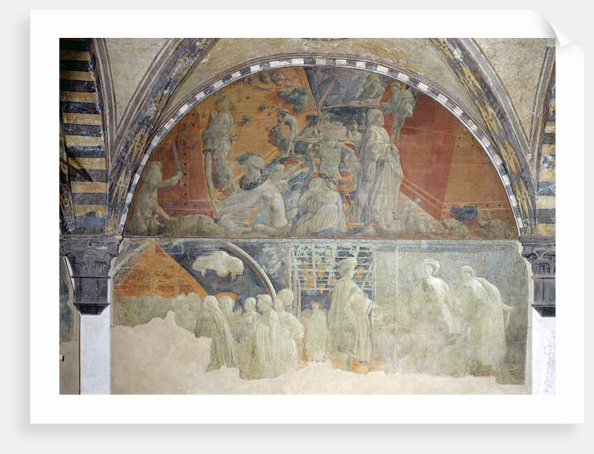 The Flood and the Subsidence of the Waters The Sacrifice and Drunkenness of Noah lunette by Paolo Uccello