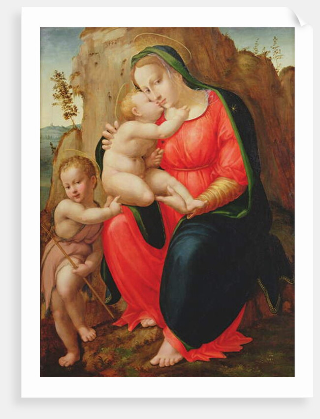 Madonna with Child and St John in a Landscape by Francesco Granacci