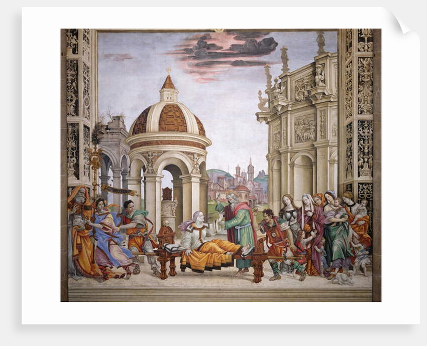 North wall of Strozzi Chapel, The raising of Drusiana by St. John the Evangelist, c.1457-1502 by Filippino Lippi