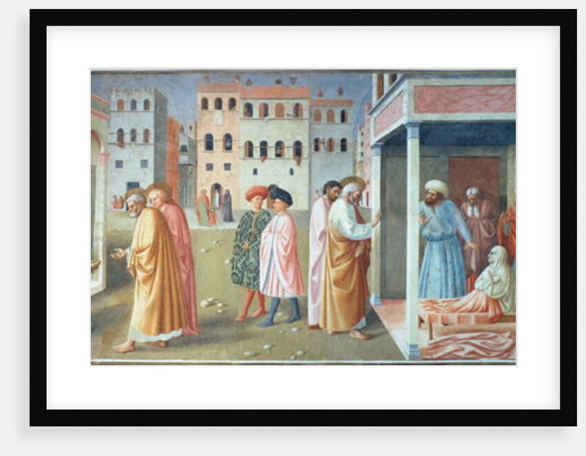 St. Peter healing a cripple, and the raising of Tabitha, c.1427 by Tommaso Masolino da Panicale