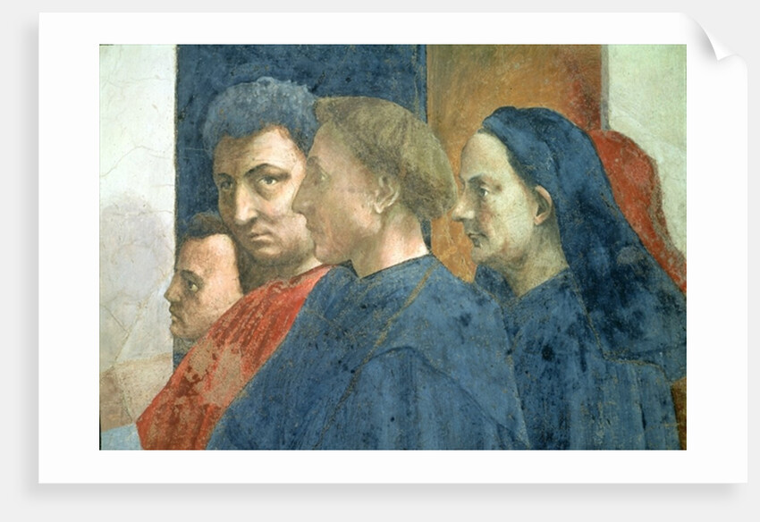 The Raising of the Son of Theophilus, King of Antioch, and St. Peter Enthroned as First Bishop of Antioch c.1427 and c.1480 by T. & Lippi F. Masaccio