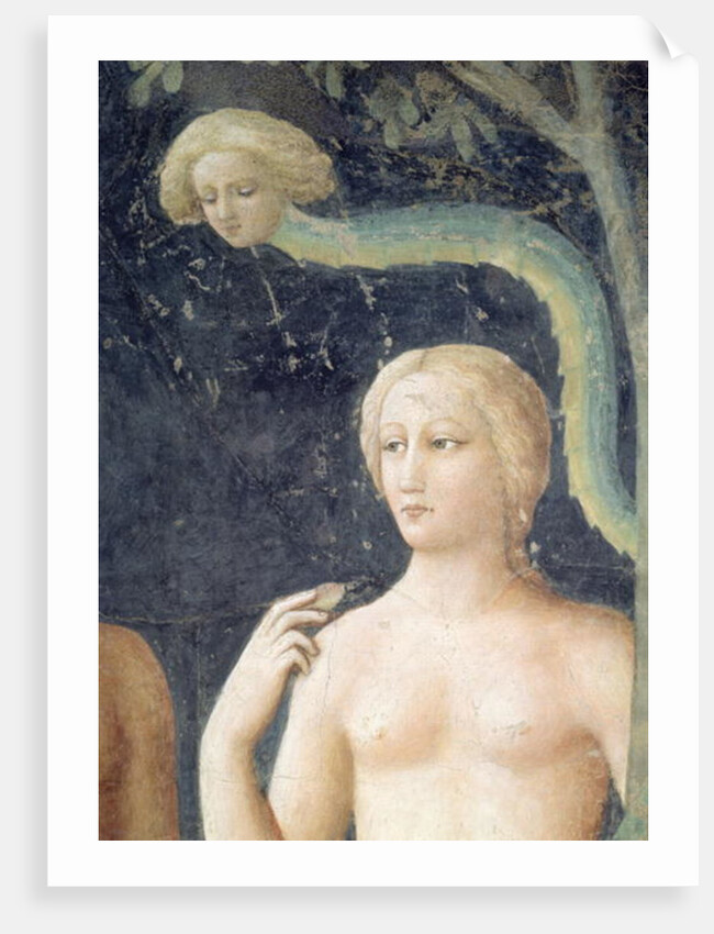 The Temptation of Adam and Eve, c.1427 62320e: Detail of The Temptation of Adam and Eve, c.1427 by Tommaso Masolino da Panicale