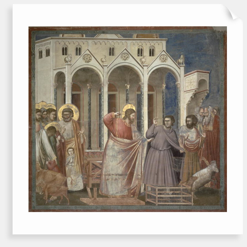 The Cleansing of the Temple, c.1305 by Giotto (c.1266-1337)