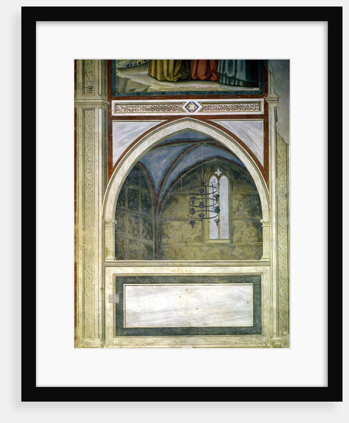 Detail of Gothic architecture and Trompe L'Oeil, c.1305 by Giotto (c.1266-1337)