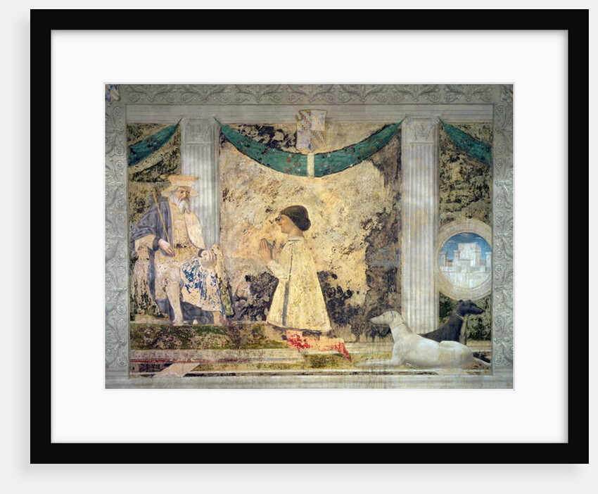 Sigismondo Malatesta kneeling before his patron, St. Sigismund of Burgundy, 1451 by Piero della Francesca