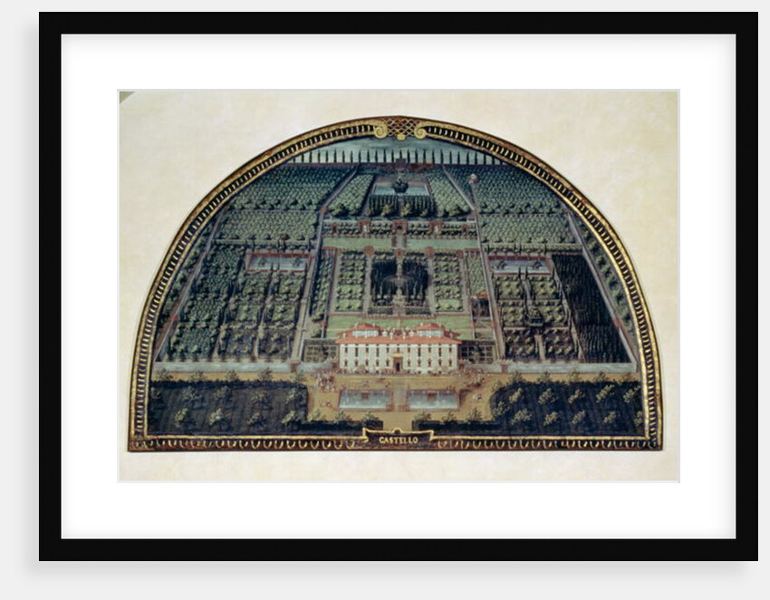 Villa di Castello from a series of lunettes depicting views of the Medici villas, 1599 by Giusto Utens