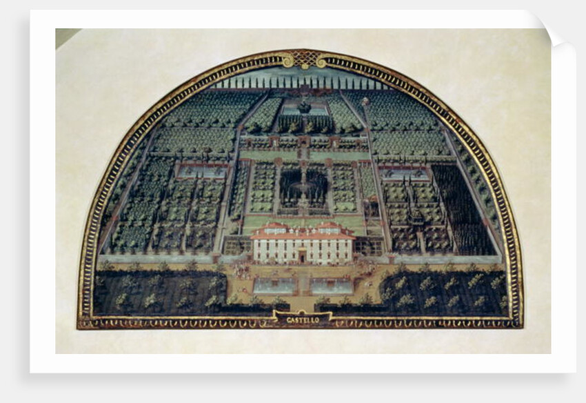 Villa di Castello from a series of lunettes depicting views of the Medici villas, 1599 by Giusto Utens