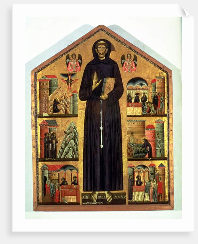 St. Francis of Assisi with scenes from his life, 1235 by Bonaventura Berlinghieri