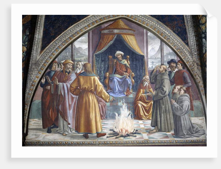 The Trial by Fire, St. Francis before the Sultan of Egypt by Domenico (1449-94) Ghirlandaio