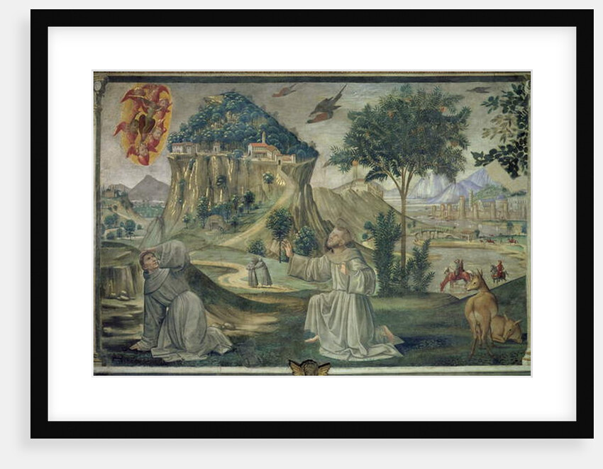 St. Francis receiving the stigmata by Domenico Ghirlandaio