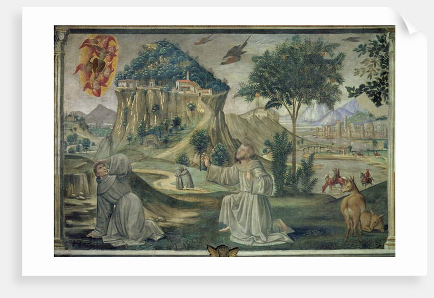 St. Francis receiving the stigmata by Domenico Ghirlandaio