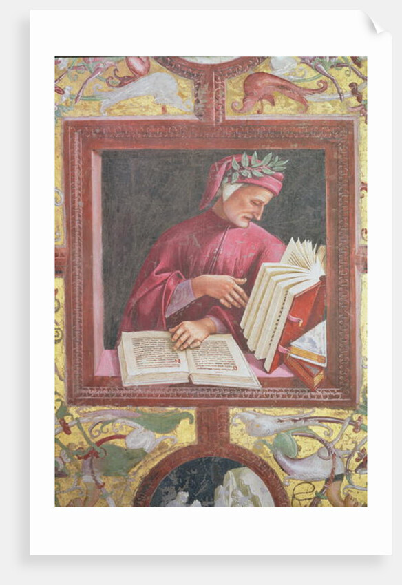 The Poet Dante detail from The Last Judgement cycle in the chapel of San Brixio, 1499-1504 by Luca Signorelli