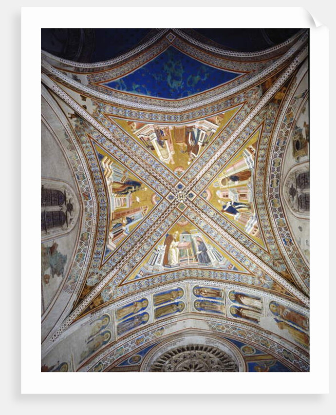 Vault of the Four Doctors of the Church, c.1297 by Giotto di Bondone