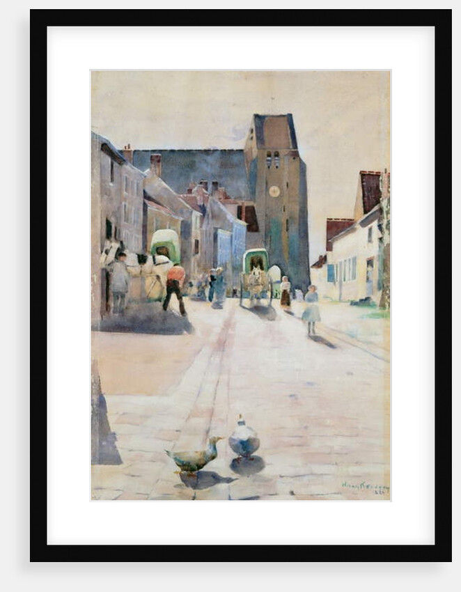 The Main Street, Grez-sur-Loing, 1884 by William Kennedy