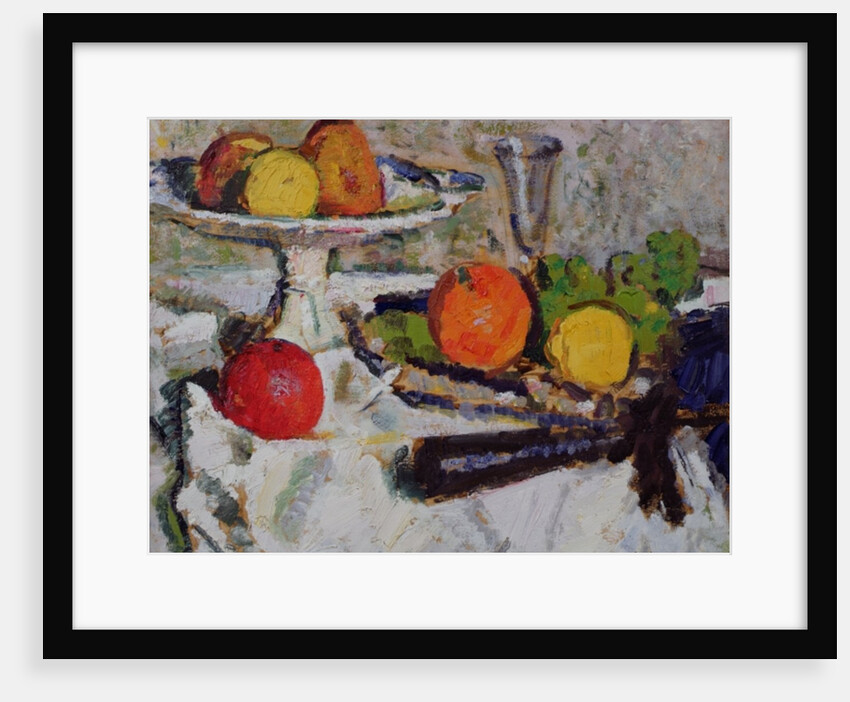Still Life of Fruit on a White Tablecloth, 1921 by George Leslie Hunter