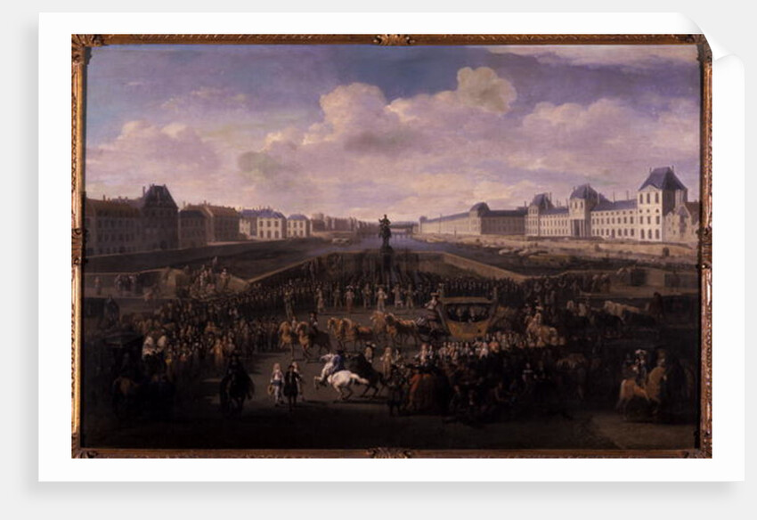 Louis XIV approaching the Pont Neuf, Paris, 1674 by Jan van Huchtenburgh