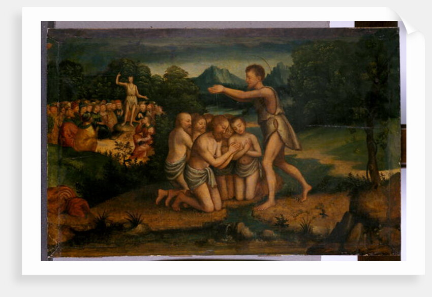 St. John Preaching and Baptising by Italian School