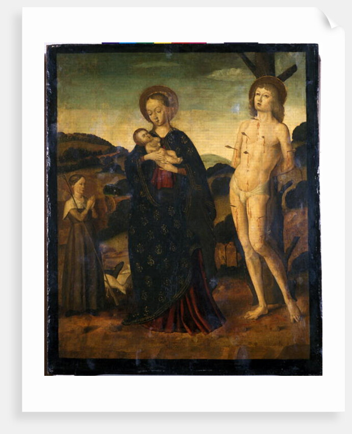 Madonna and Child with St. Sebastian and a Shepherdess by Giovanni Santi