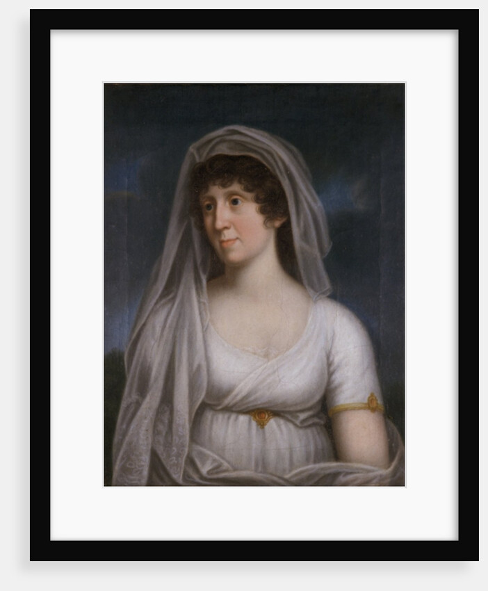 Women in a white dress with a veil by School German
