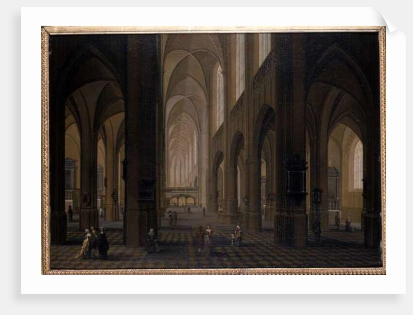 Interior of a Gothic Church, 1751-1800 by Pierre Joseph Lafontaine