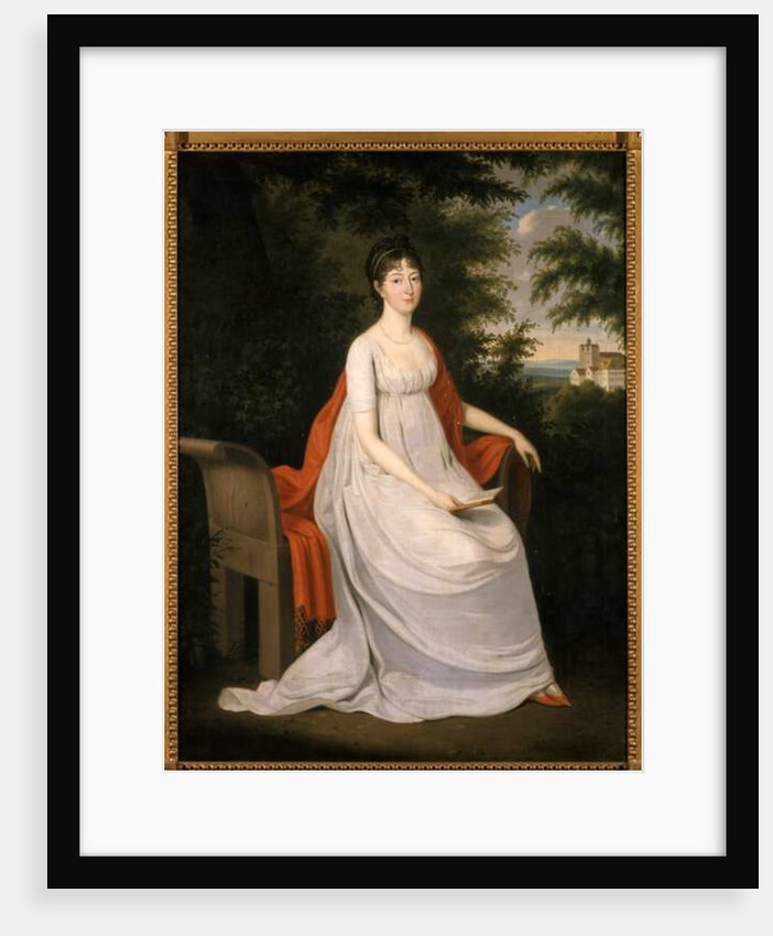 Women sitting on a bench, 1800 by School German