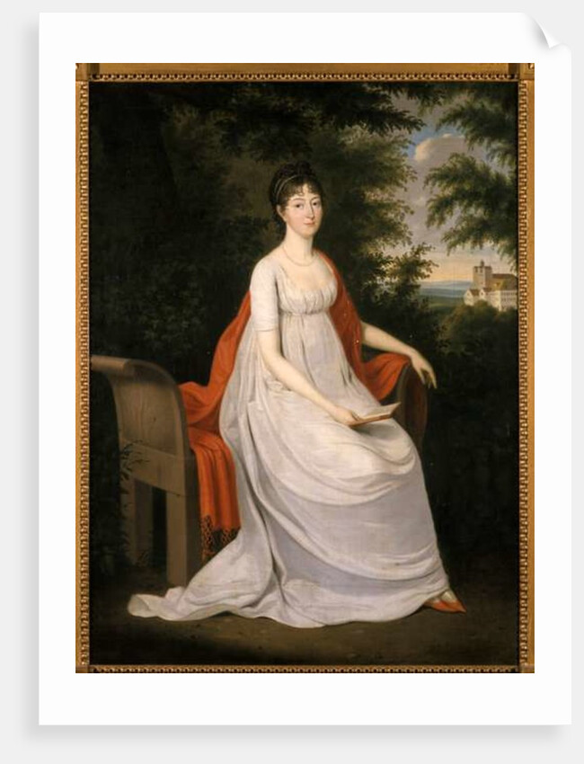 Women sitting on a bench, 1800 by School German