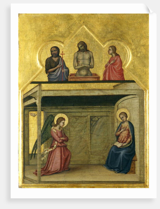 The Annunciation and Christ suffering, c.1351-75 by Allegretto Nuzi