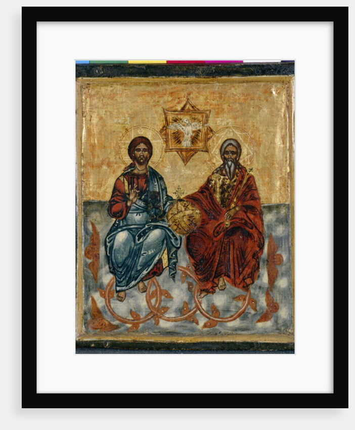 Icon from Crete depicting the Holy Trinity by Greek School