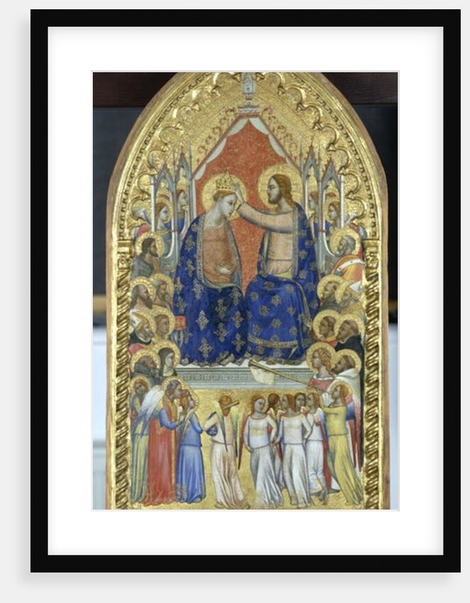 Coronation of the Virgin with angels and saints, c.1360 by Master of the Fabriano Altarpiece