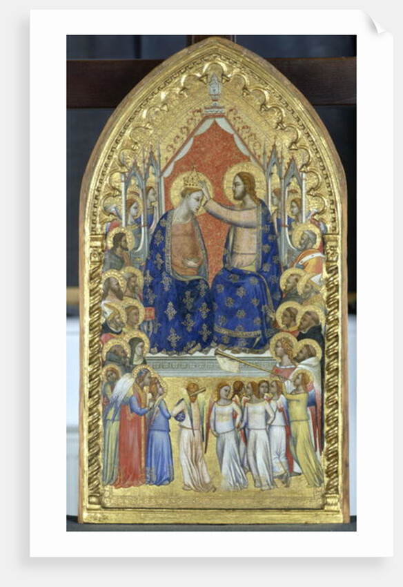 Coronation of the Virgin with angels and saints, c.1360 by Master of the Fabriano Altarpiece