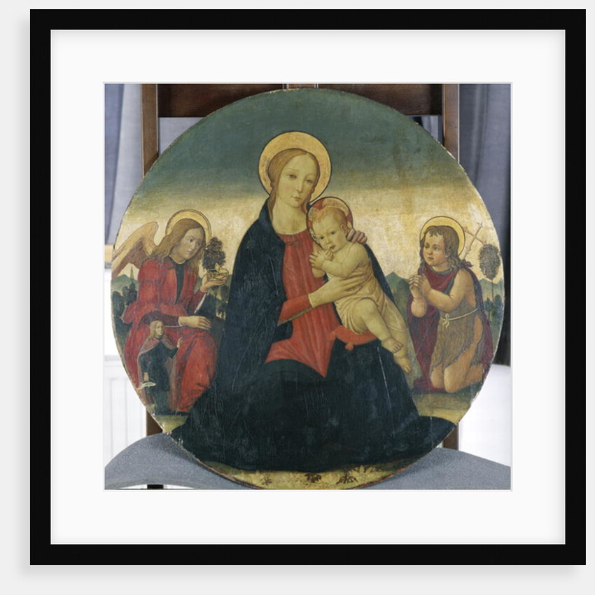 Madonna and Child with Archangel Raphael and St. John, c.1490 by Jacopo del Sellaio