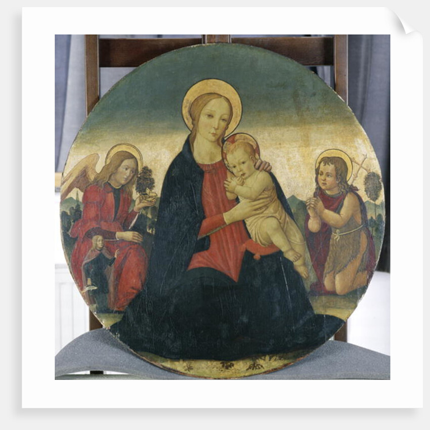 Madonna and Child with Archangel Raphael and St. John, c.1490 by Jacopo del Sellaio