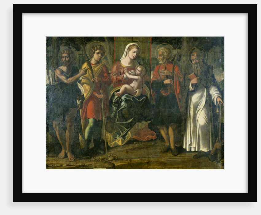 Madonna and Child with John the Baptist, Anthony and other saints, 1534 by Italian School