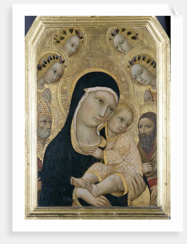 Madonna and Child with Angels and Saints, c.1450 by Sano di also Ansano di Pietro di Mencio Pietro