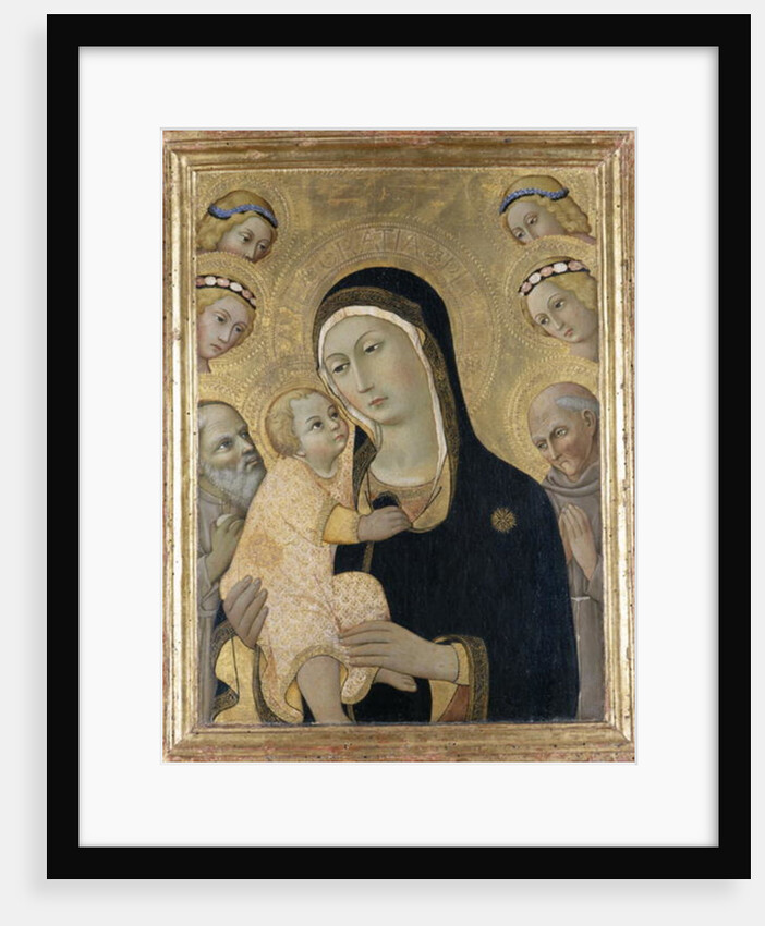 Madonna and Child with Angels and Saints, c.1450 by Sano di also Ansano di Pietro di Mencio Pietro