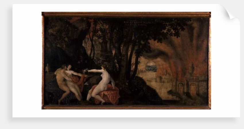 Lot and his daughters under roses and laurel trees by Joos or Jodocus van Winghe