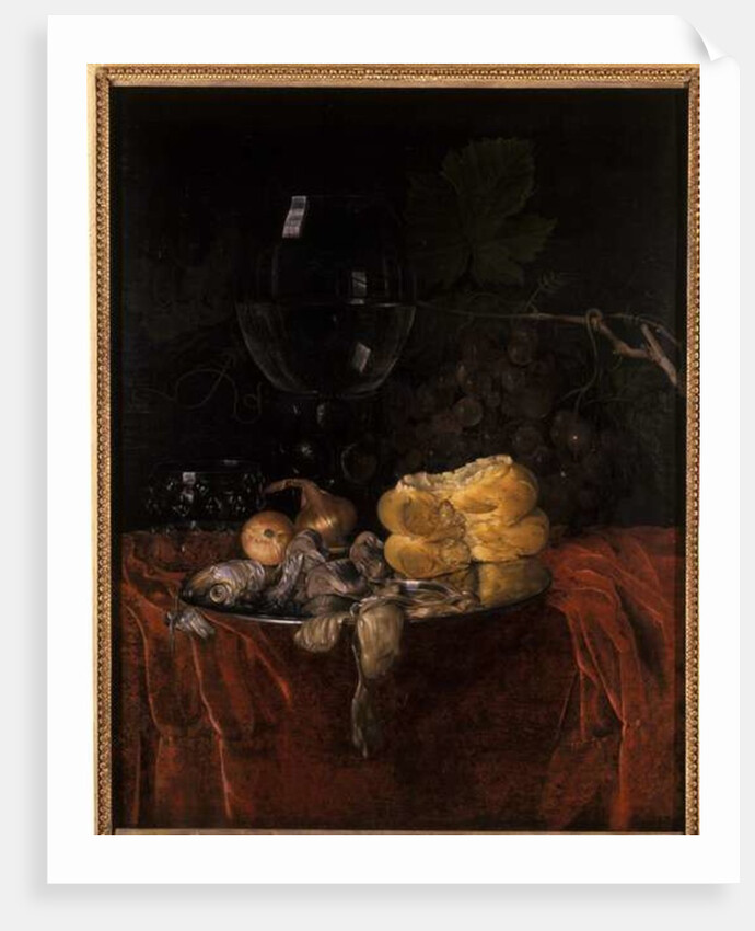 Still life with herring by Willem van Aelst