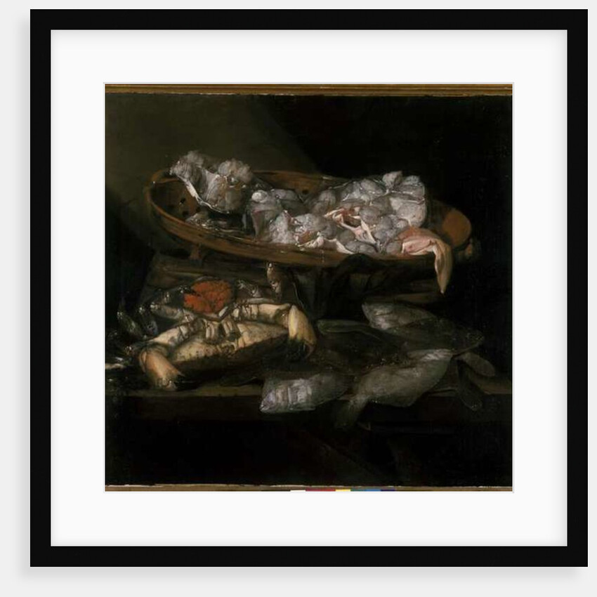 Still life with flatfish and crab by Abraham Hendricksz van Beyeren